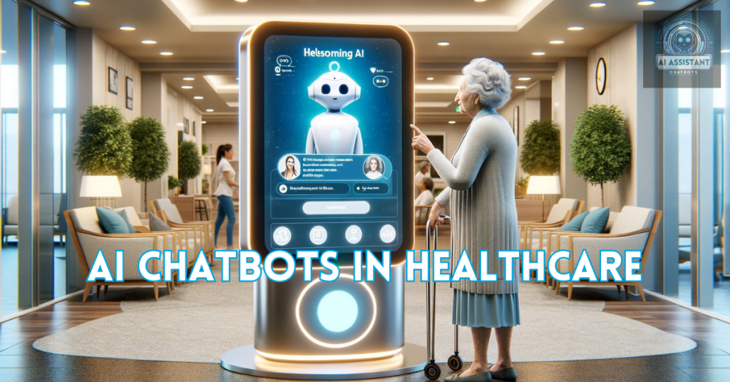 elderly using a chat bot kiosk in a winter haven fl hospital